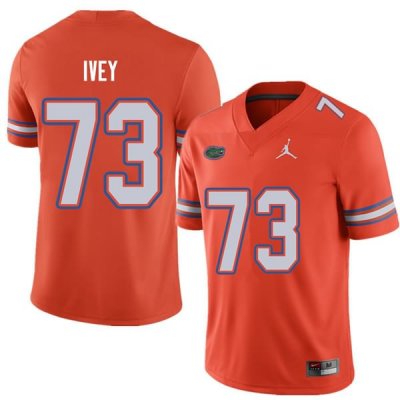 Men's Florida Gators #73 Martez Ivey NCAA Jordan Brand Orange Authentic Stitched College Football Jersey HAW7162NI